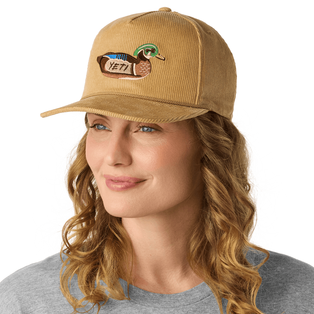YETI® Duck Corduroy Flat Brim Rope Hat